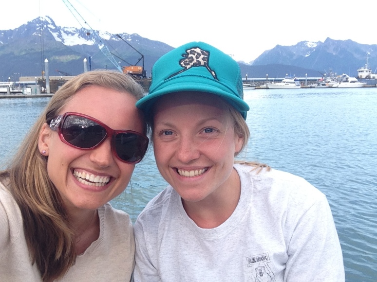 Hanging out in Seward with my roomie, Heather.